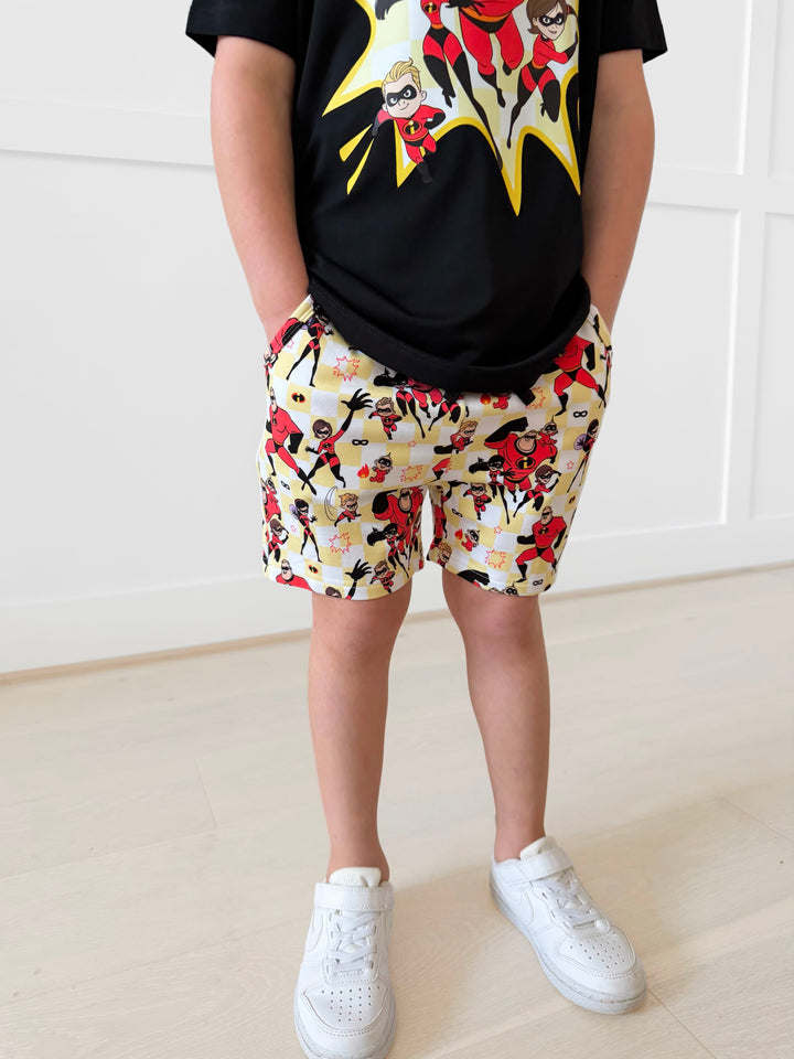 Bamboo COTTON SPANDEX HERO HUSTLE Relaxed Shorts