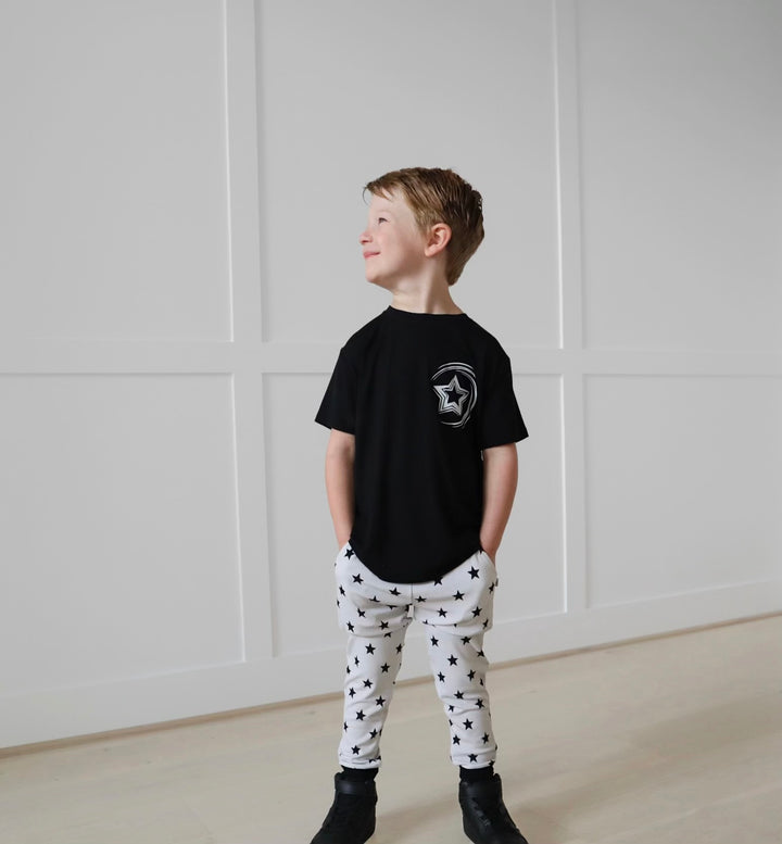 Bamboo SHOOT FOR THE STARS KIDS FRONT &amp; BACK GRAPHIC TEE