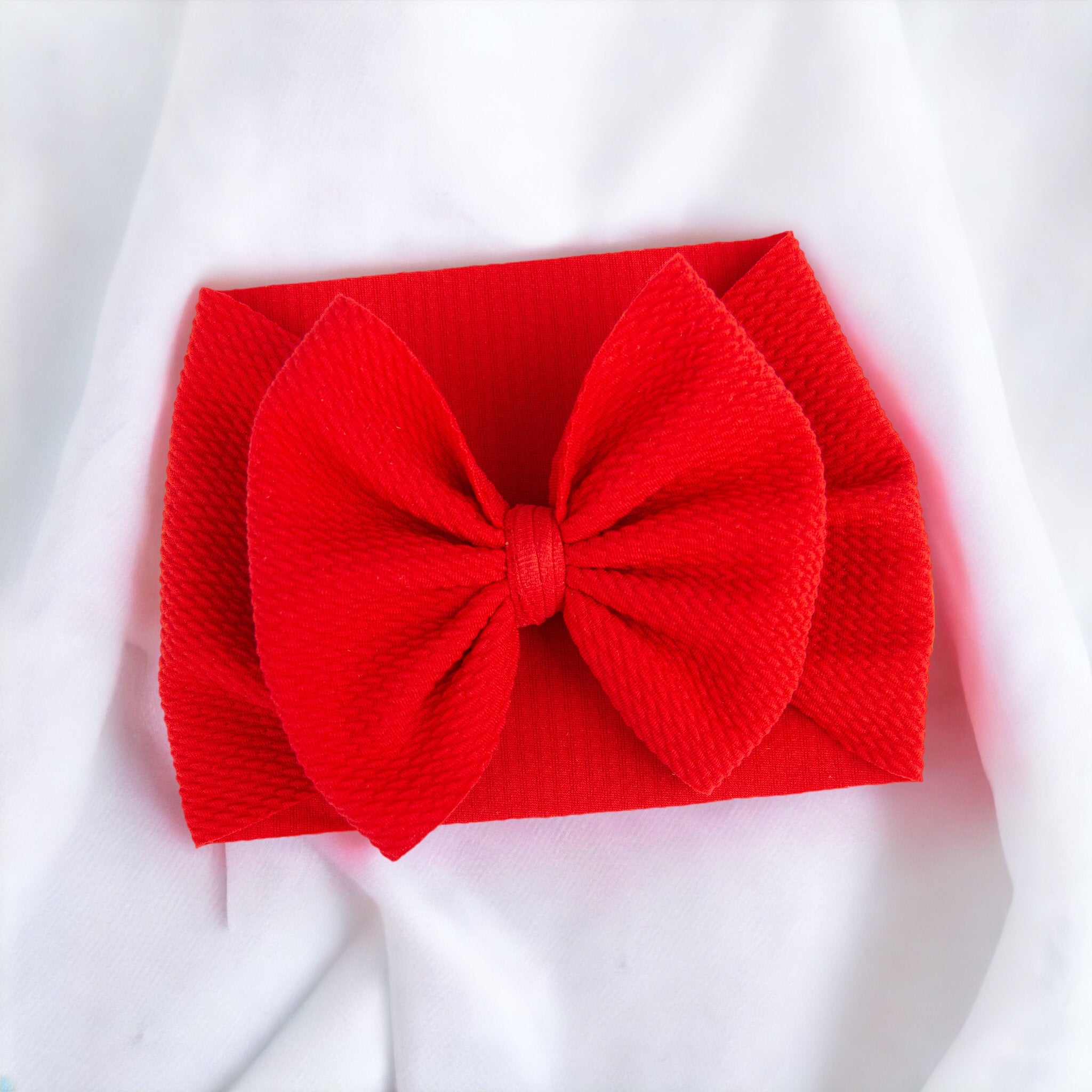 Radiant Red Head Wrap Bow