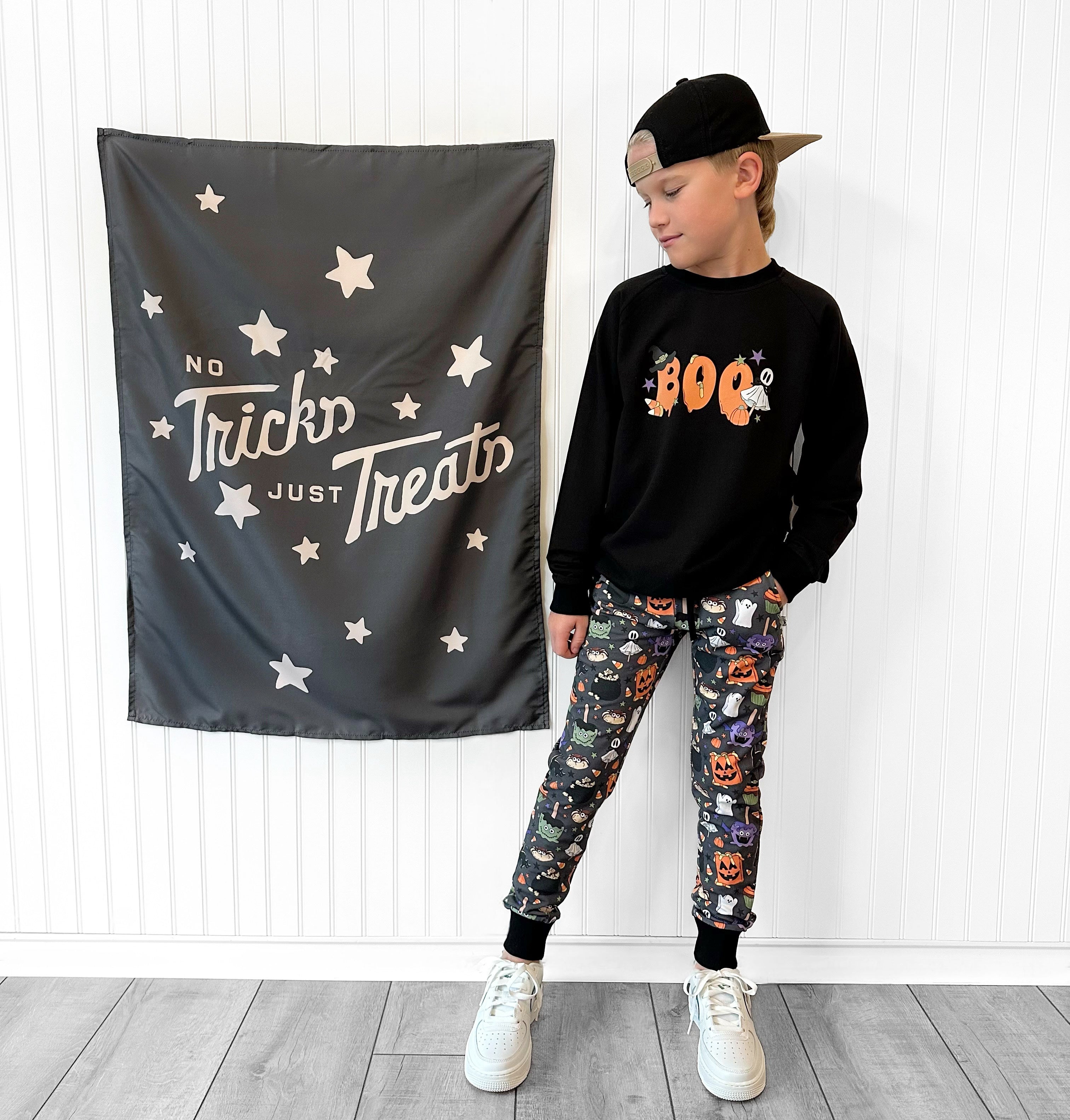 BAMBOO No Tricks, Just Treats KIDS JOGGERS (NEW BLEND) (READ CARE INSTRUCTIONS)