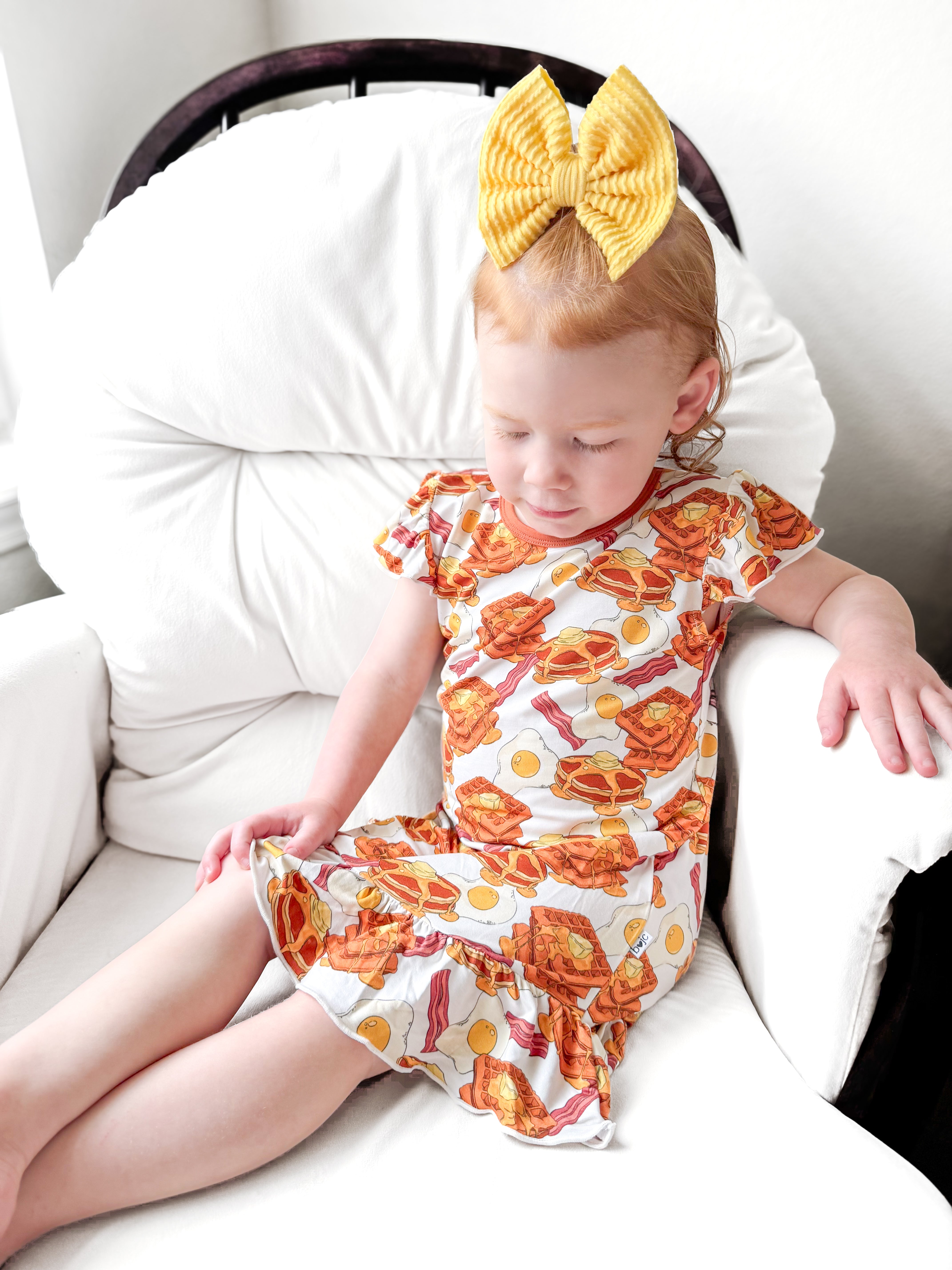 Bamboo BREAKFAST CLUB Flutter Sleeve Gown