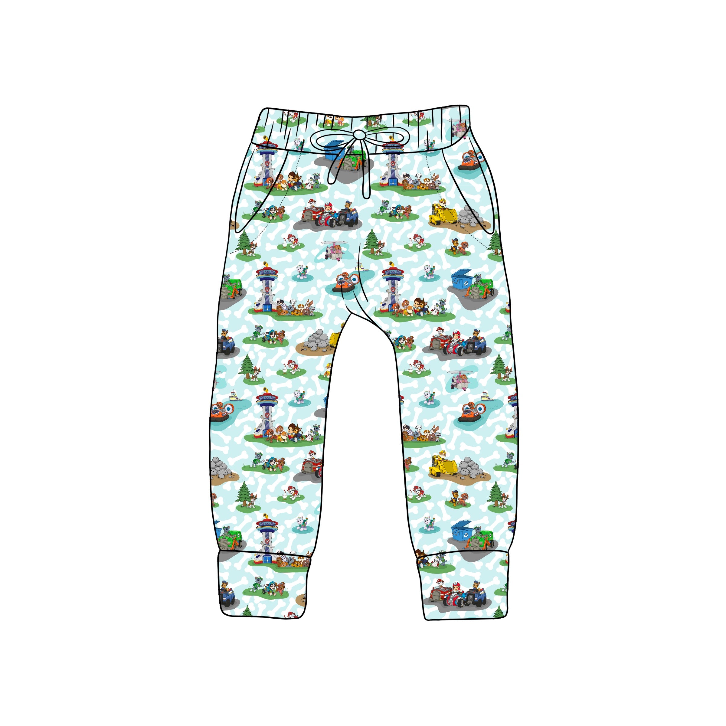 BAMBOO French Terry RUFF RUFF RESCUE KIDS JOGGERS