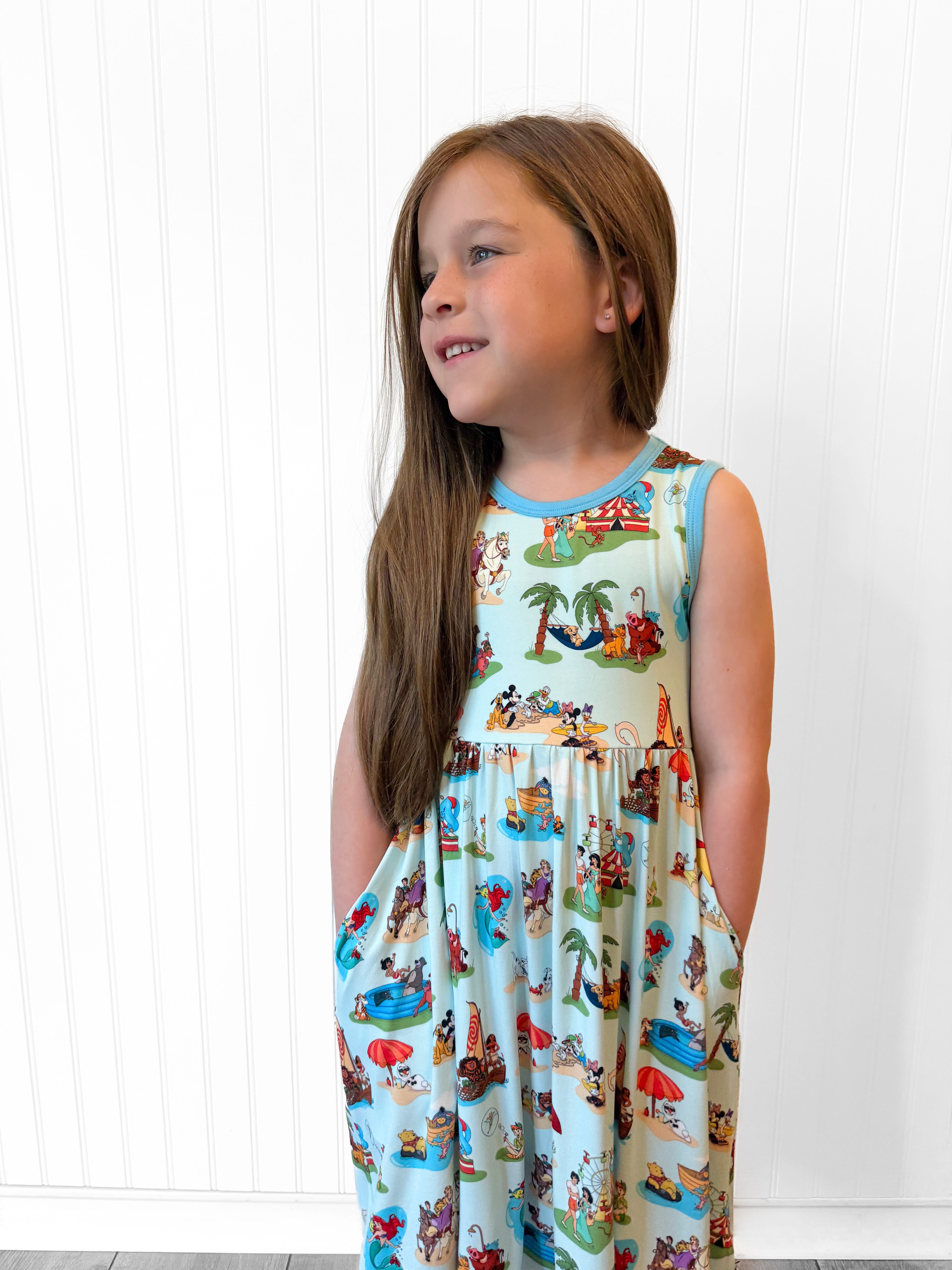 BAMBOO MAGICAL SUMMER TANK TWIRL DRESS