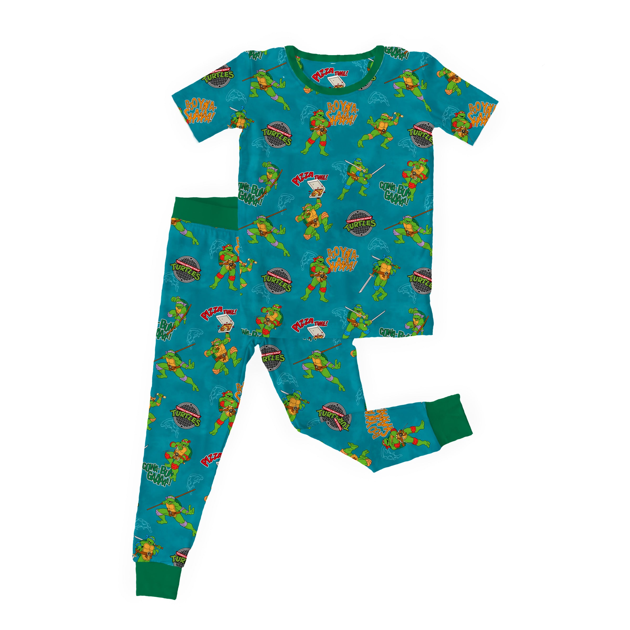 Bamboo HEROES IN A HALF SHELL Two Piece Short Sleeve/Pant Set