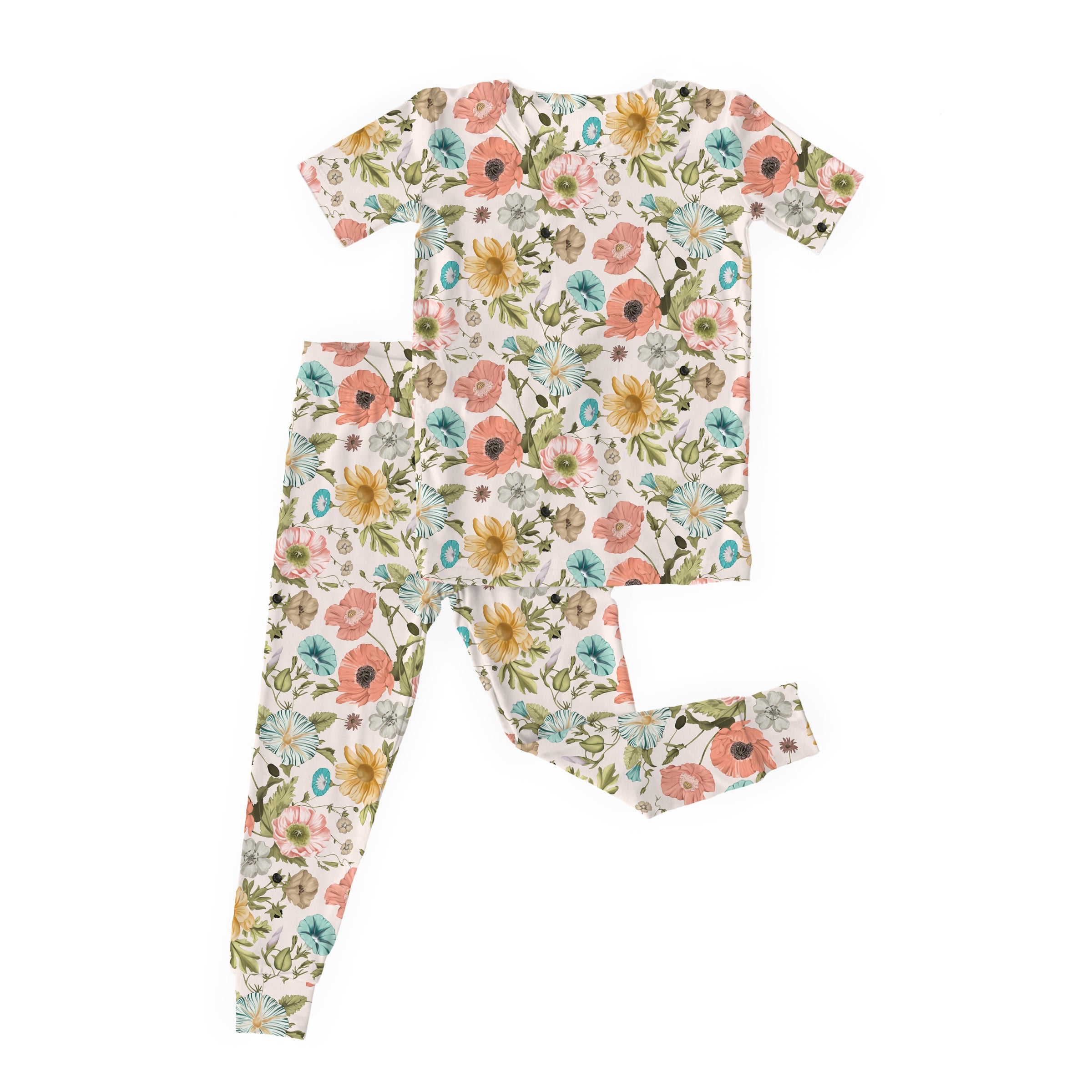 Bamboo LYDIA'S BLOOMS 2.0 Two Piece Short Sleeve/Pant Set