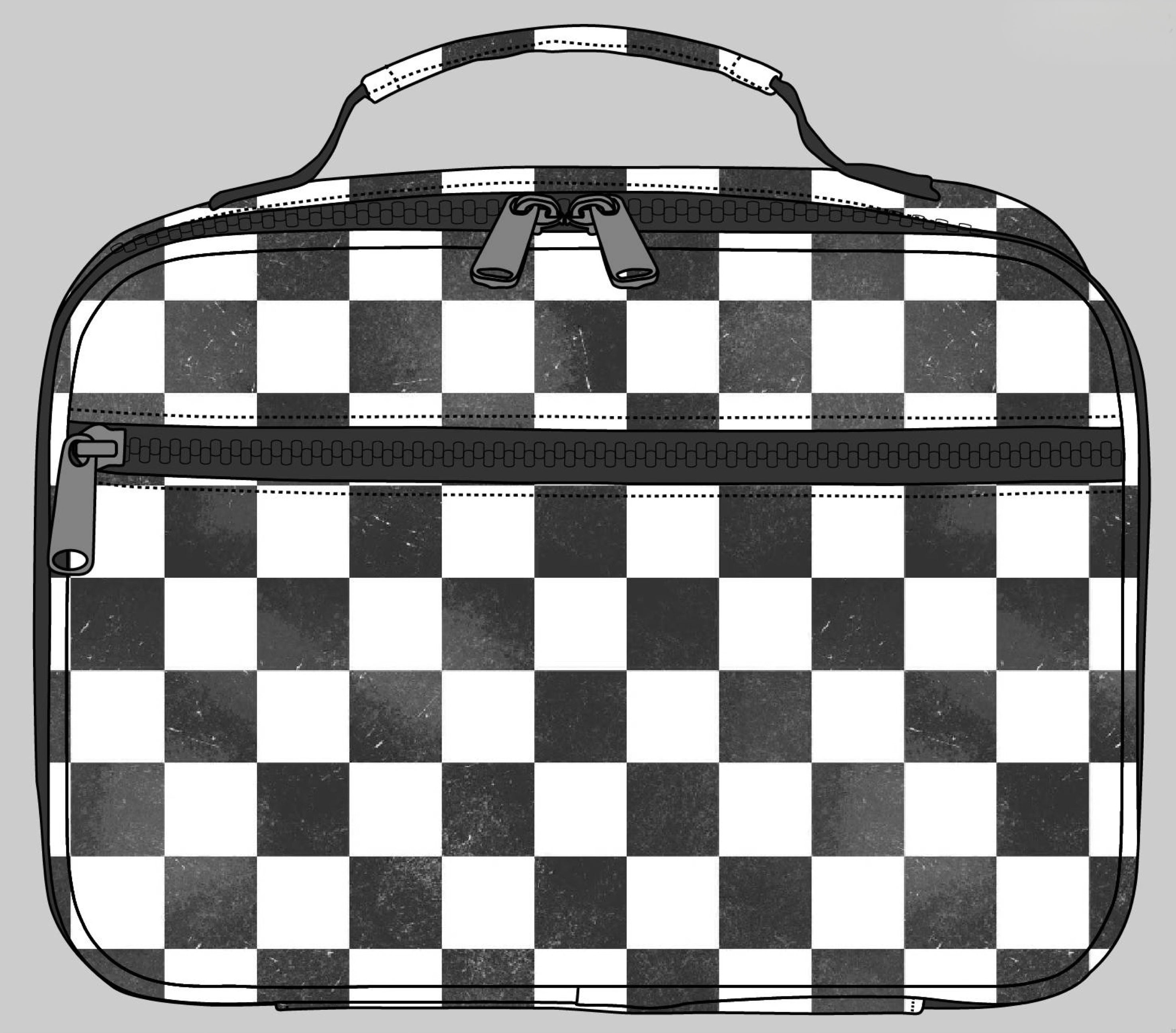 Distressed Checkered LunchBox