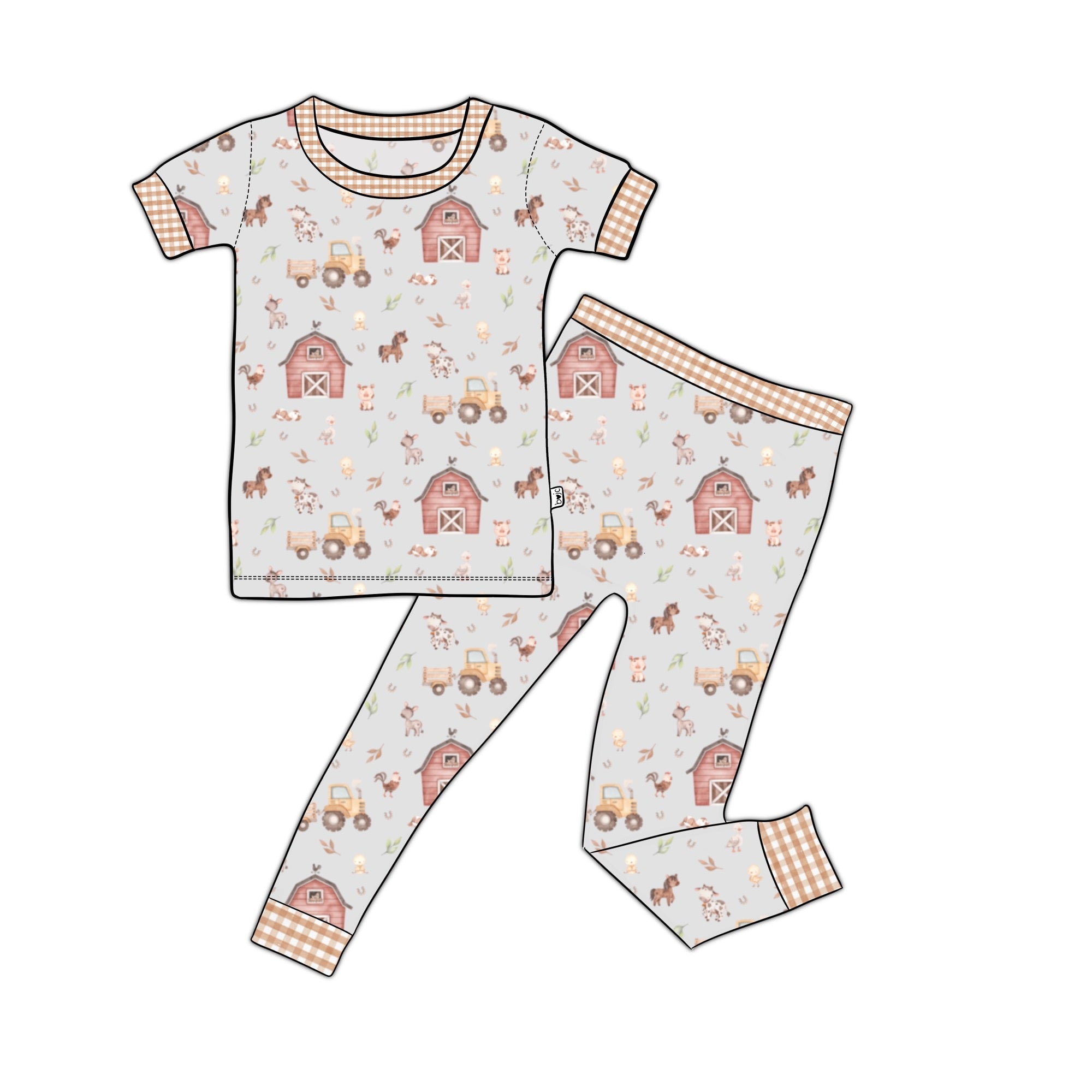 bamboo B-O-J-C Oh! short sleeve two piece set